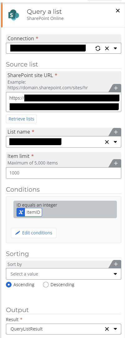 NAC Workflow Query a list