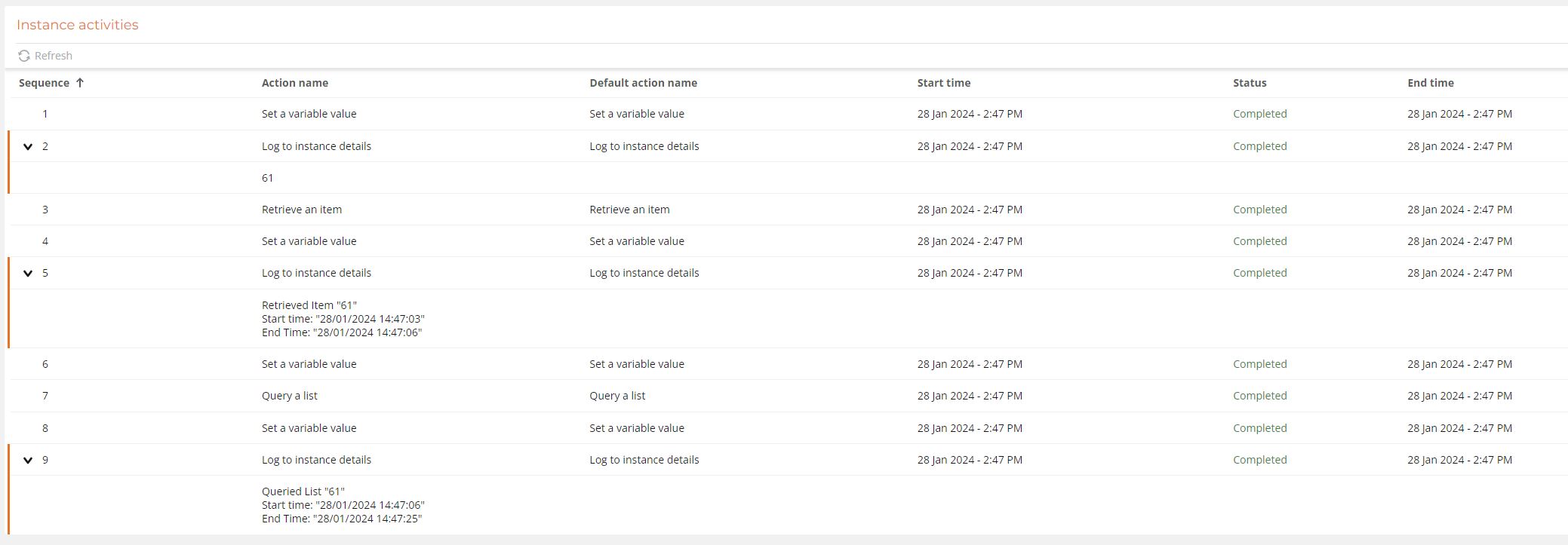 NAC Workflow Results Run 1