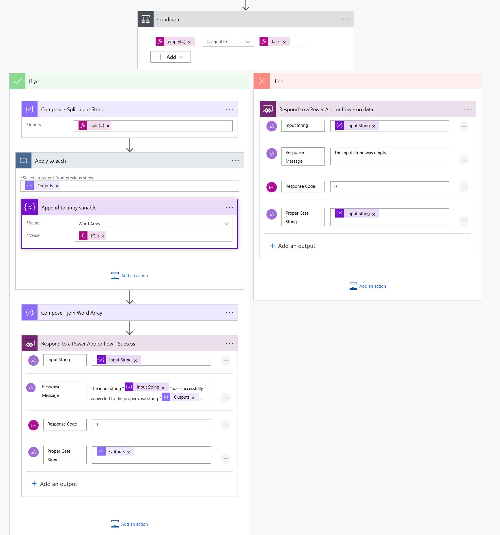 Convert a text field to proper case using Power Automate