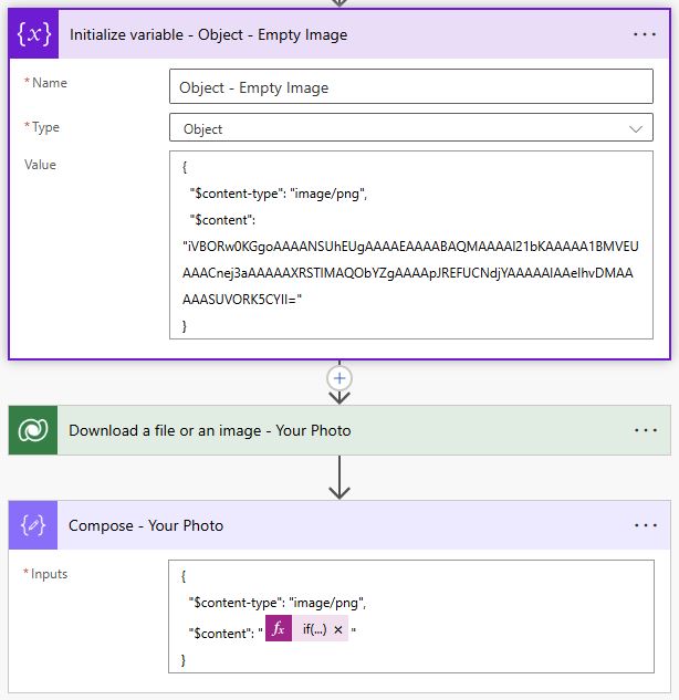 Create blank images in Power Automate - general steps